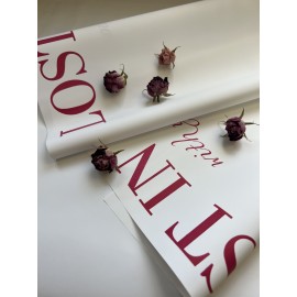 Folia pudrowa z wzorem ZAGUBIONY (50cm x 9m)