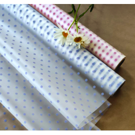 Folia matowa z wzorem Groszek 60 mikronów (50cm x 9m)