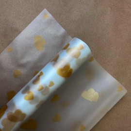 Folia matowa z wzorem Serduszka (50cm x 9m)