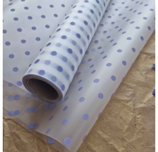 Folia matowa z wzorem Groszek 60 mikronów (50cm x 9m)