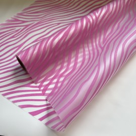 Folia matowa z wzorem zebry Przezroczysta (50cm x 9m)